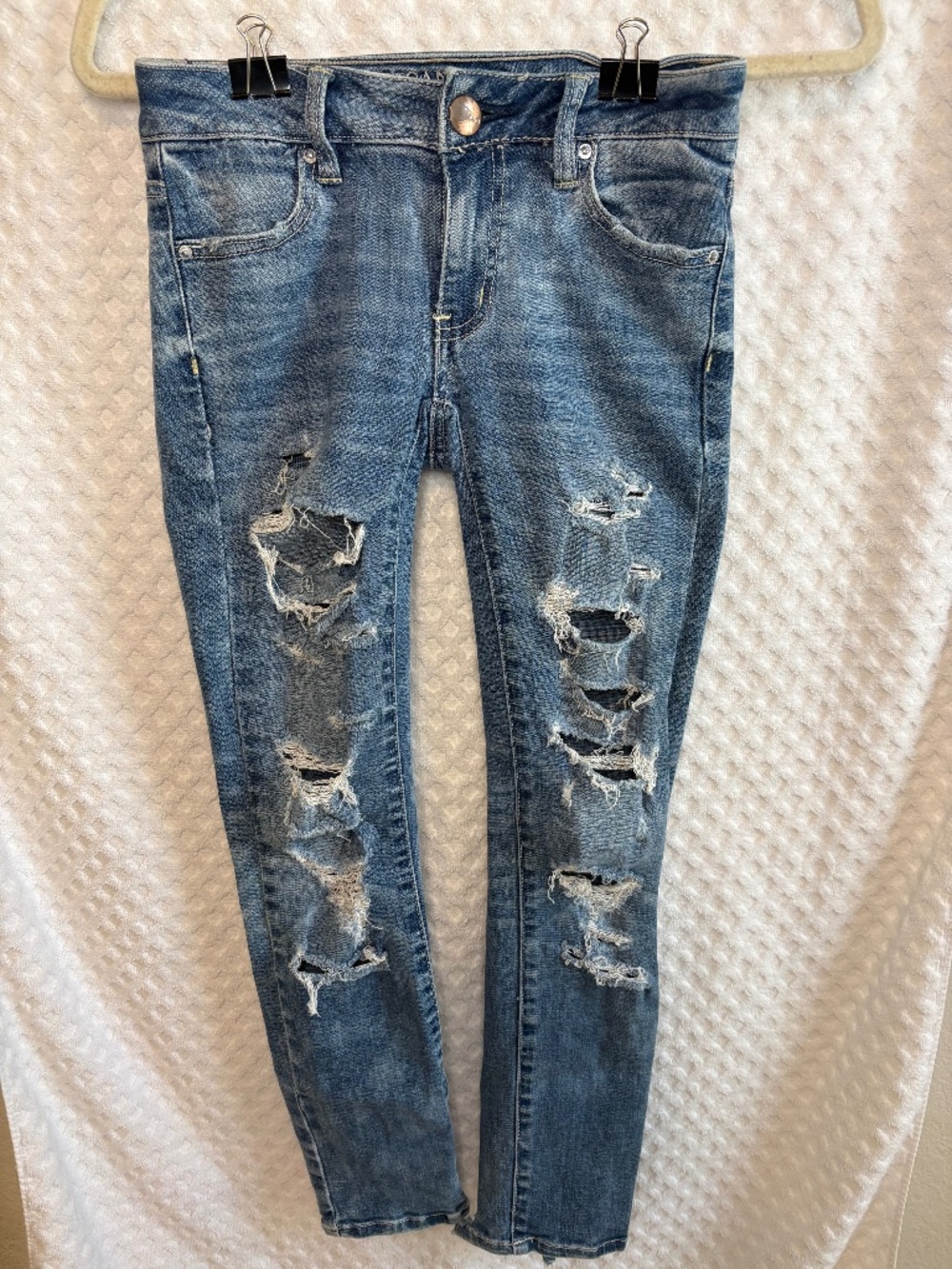 American Eagle Super Stretch Jegging Jeans | Distressed | Size 00 Regular